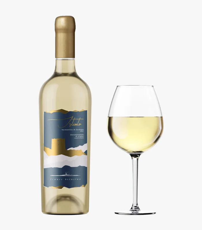 Istinto Signature, Vermentino di Sardegna DOC: etichetta di Edge Studio per Tenute Stintino