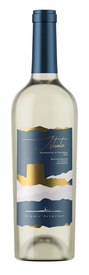 Istinto, Vermentino di Sardegna DOC: etichetta di Edge Studio per Tenute Stintino